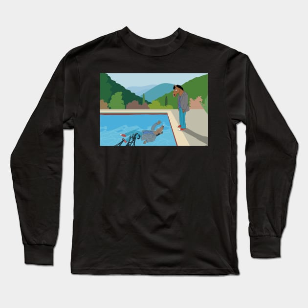 The Drowning Narcissus - Bojack Horseman fanart Long Sleeve T-Shirt by MarkMcLaughlin